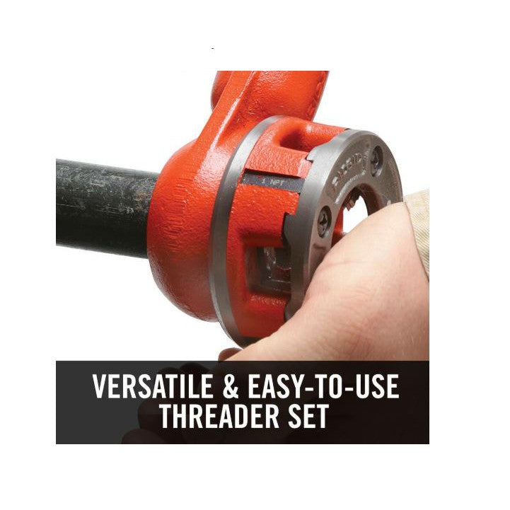 RIDGID 36345 00R Exposed Ratchet Threader Set, Ratcheting Pipe Thread