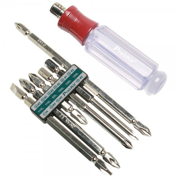 PROSKIT - SW-9109D  10 In 1 Double End Reversible Screwdriver Set