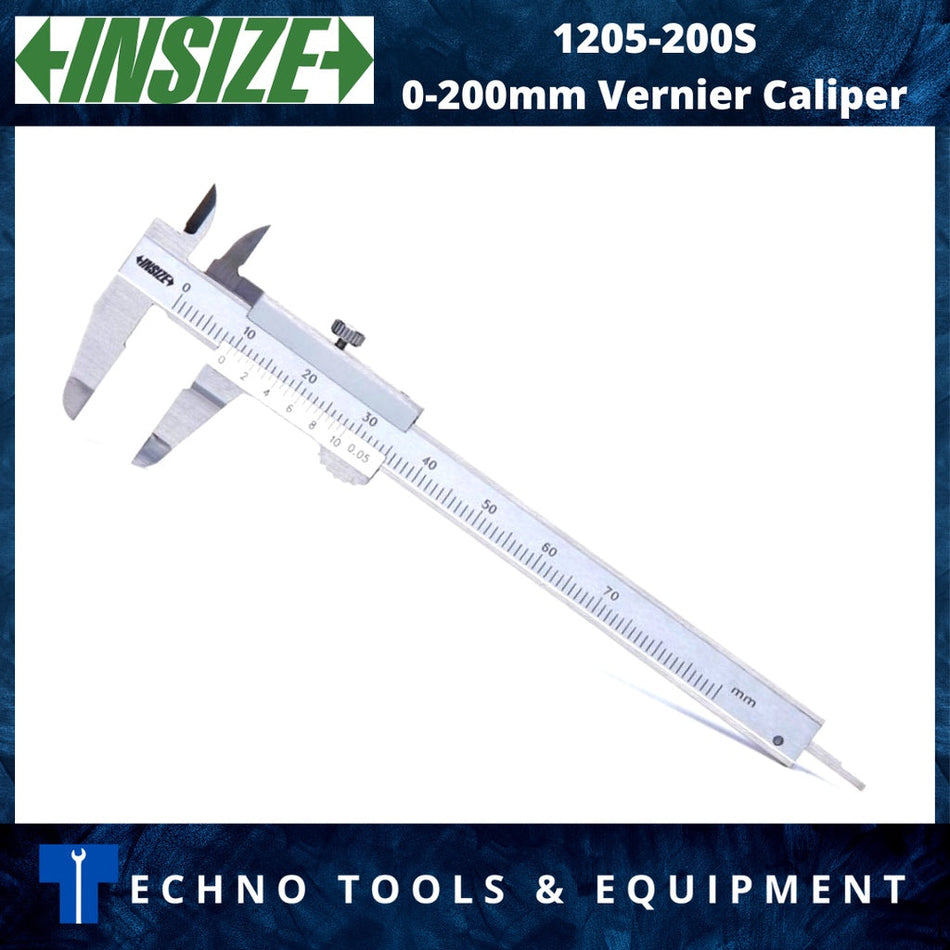 INSIZE 1205-200S VERNIER CALIPER 0-200mm