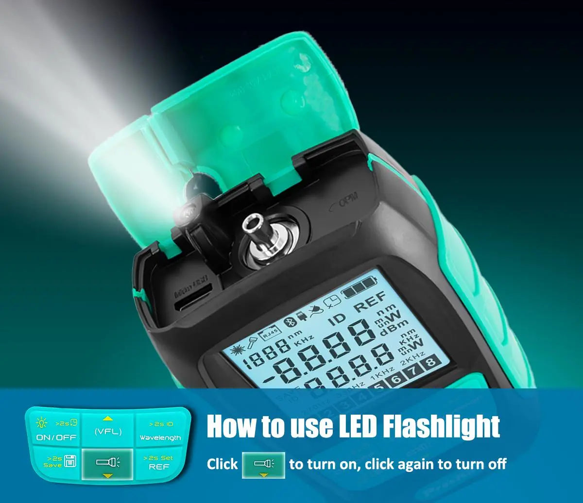 PRO'SKIT MT-7617 Mini Palm 2 in 1 fiber Optical Power Meter LED Flashlight (No Laser) | 3 Months Warranty PRO'SKIT