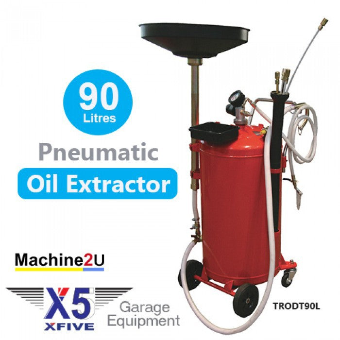 X5 90LITRES 2-IN-1 PNEUMATIC WASTE OIL DRAINER AND EXTRACTOR