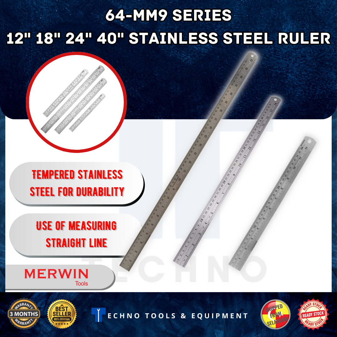 Merwin Stainless Steel Ruler 12