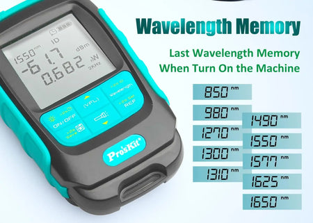 PRO'SKIT MT-7617 Mini Palm 2 in 1 fiber Optical Power Meter LED Flashlight (No Laser) | 3 Months Warranty PRO'SKIT