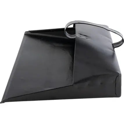 Cotswold COT9074670K, metal dustpan in black color, image of facing left.