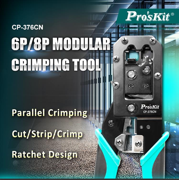 CP-376CN PRO'SKIT 6P/8P Modular Crimping Tool Networking Crimper RJ45 CAT5 CAT6 RJ11 RJ12