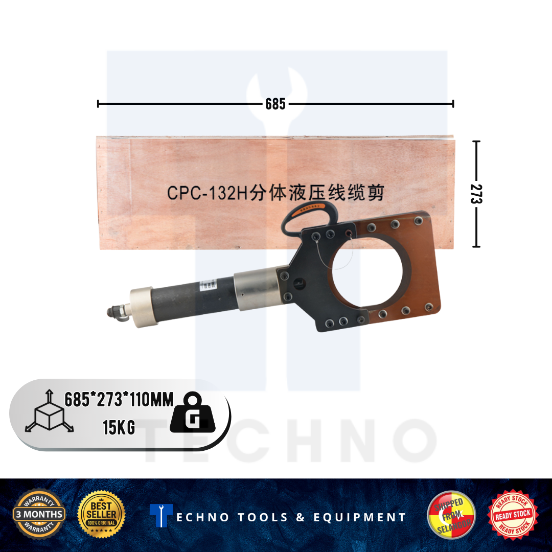 CPC-50H - 132H / 7-12Ton Split Design Hydraulic Cable Cutting Tool for Cu-Al Armored Cable Cutter OEM