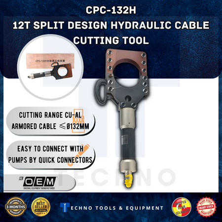 CPC-50H - 132H / 7-12Ton Split Design Hydraulic Cable Cutting Tool for Cu-Al Armored Cable Cutter OEM