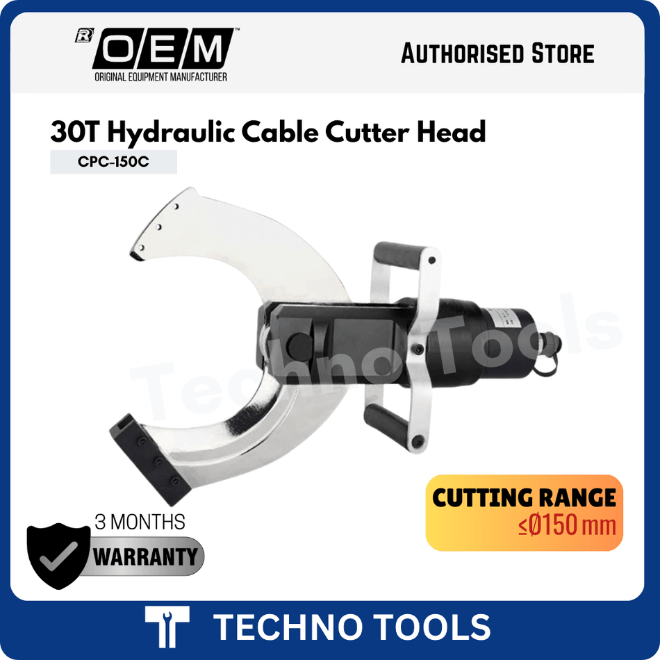 CPC-150C 30T Hydraulic Cable Cutter Head | 3 Months Warranty