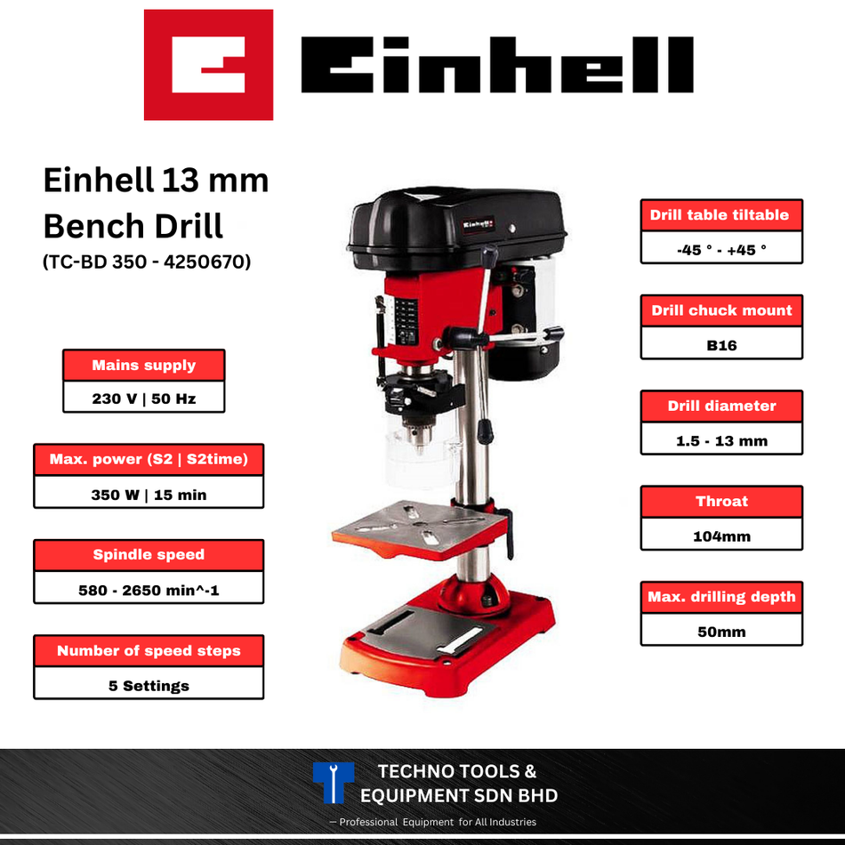 Einhell 13 mm Bench Drill (TC-BD 350 - 4250670)