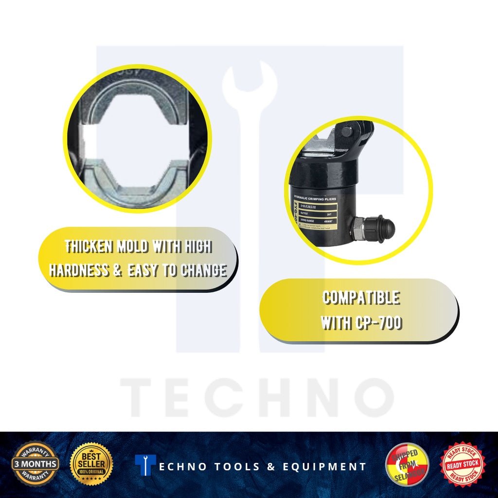 FYQ-300 / FYQ-400 / FYQ-500 Split Hydraulic Crimping Tool, 20T Output Techno Tools & Equipment