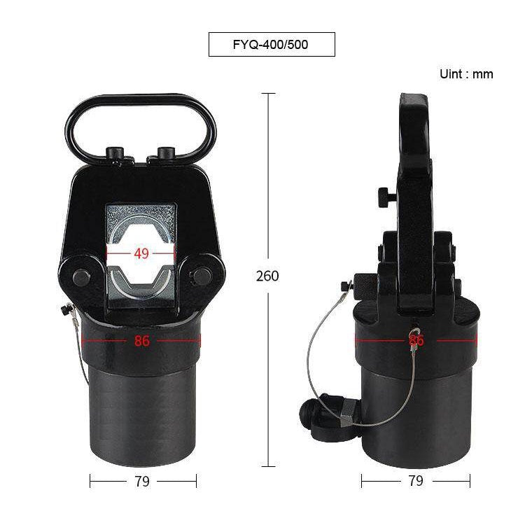 FYQ-300 / FYQ-400 / FYQ-500 Split Hydraulic Crimping Tool, 20T Output Techno Tools & Equipment