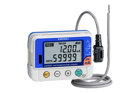 Hioki LR5031 instrumentation logger with digital display on a white background, Malaysia local supplier Techno Tools & Equipment Sdn Bhd