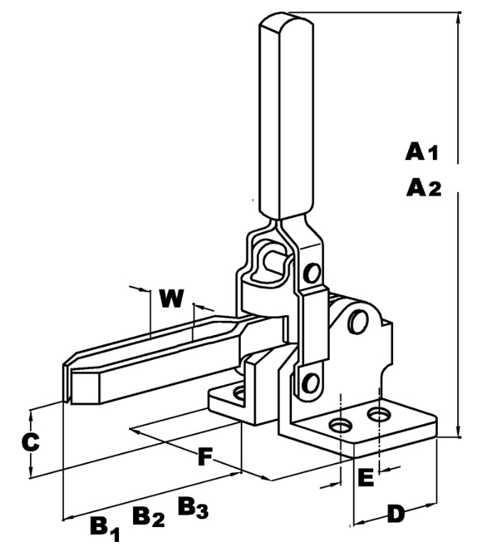 INDEXA V450SS SOLID BAR VERTICAL CLAMP IND443870K INDEXA