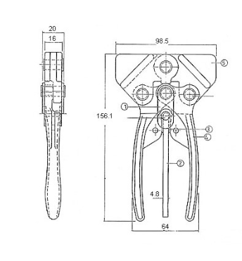 INDEXA HH500SF PLIER TYPE TOGGLE CLAMP IND4434590K INDEXA