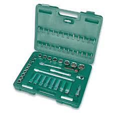 JONNESWAY 1/2" DR.6 PT FLANK SOCKET & BIT SET(58 PCS)S04H458S