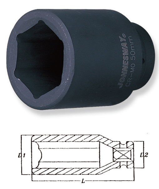 DEEP IMPACT SOCKET 1"DR - 19MM