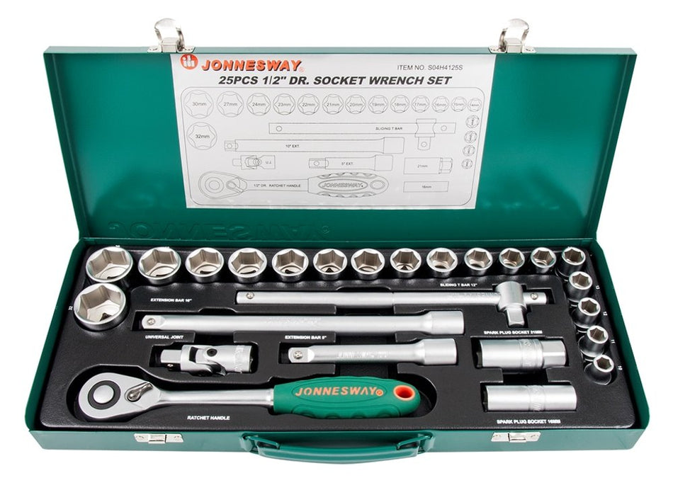 JONNESWAY 25 PCS 1/2″ DR.SOCKET SET S04H4125S