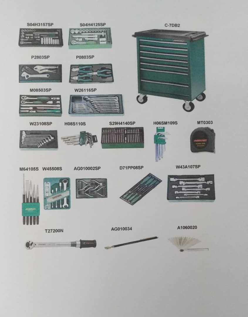 JONNESWAY C-7DB2230ZZ 230 PC 7-DRAWER TOOL TROLLEY SET