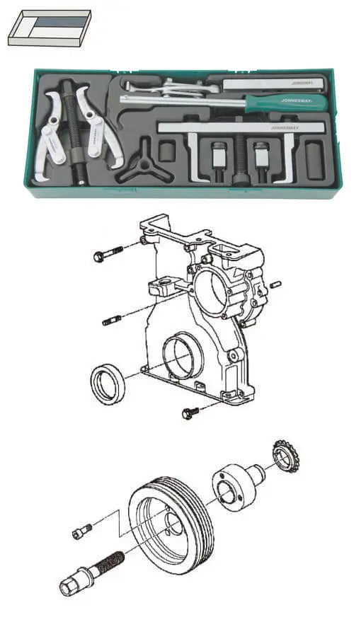 JONNESWAY BELT DRIVER PULLEY PULLER SET AI10002SP JONNESWAY