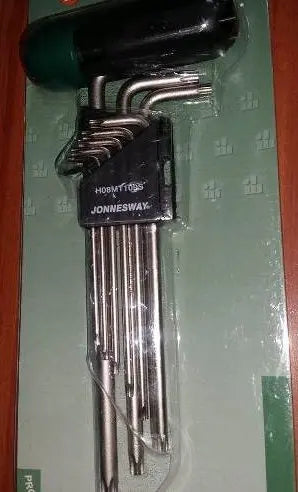 JONNESWAY 9 IN 1 9PCS EXTRA LONG ARM STAR TAMPEROROOF KEY SET H08MT109S JONNESWAY