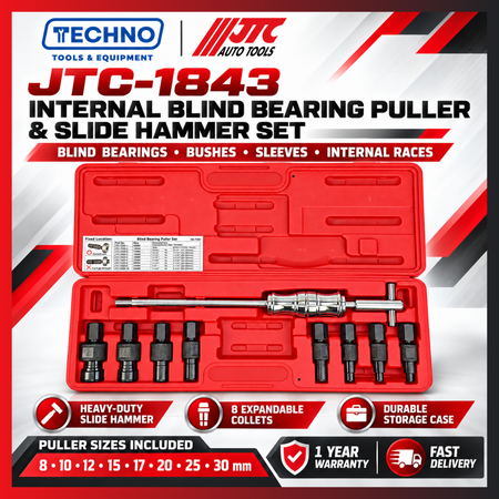 JTC-1843 Internal Blind Bearing Puller & Slide Hammer Set Techno Tools & Equipment