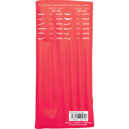 KENNEDY 12pc 15cm Cut 2 Riffler File Set SET-A KDY0319110K KENNEDY