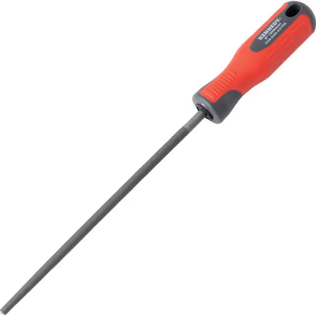 KENNEDY 10" Round Smooth Engineers File 250mm With Handle KENNEDY