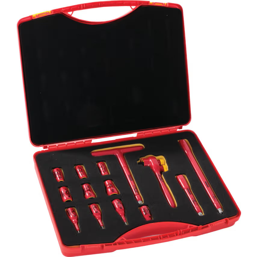 KENNEDY VDE Insulated 3/8in Ratchet Socket Set 14 Piece Kennedy Pro
