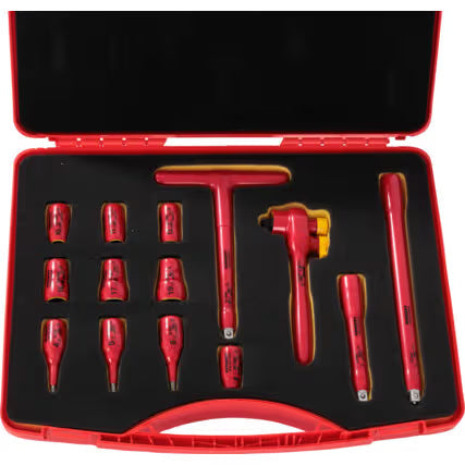KENNEDY VDE Insulated 3/8in Ratchet Socket Set 14 Piece Kennedy Pro