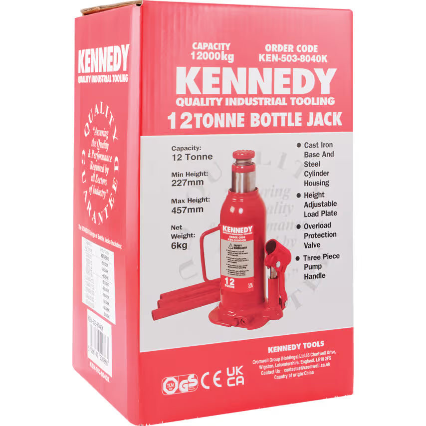 KENNEDY Bottle Jack 2T to 50T Hydraulic Car Lifting Jack Range KENNEDY