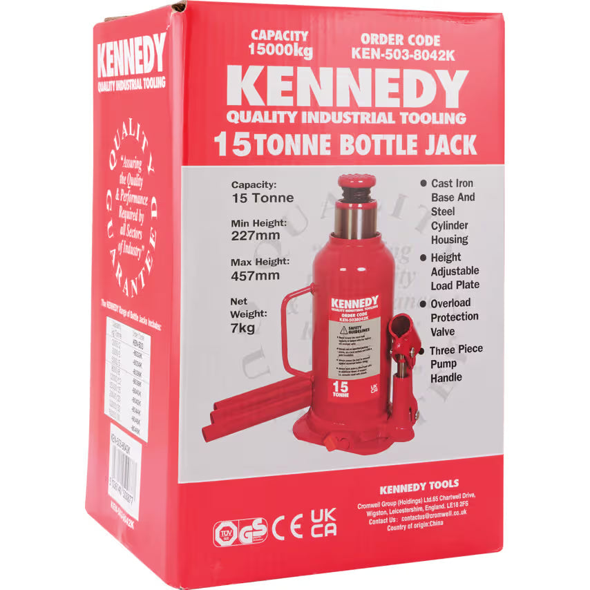 KENNEDY Bottle Jack 2T to 50T Hydraulic Car Lifting Jack Range KENNEDY