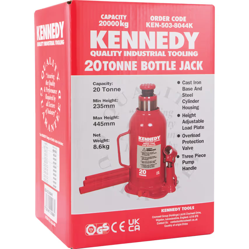 KENNEDY Bottle Jack 2T to 50T Hydraulic Car Lifting Jack Range KENNEDY