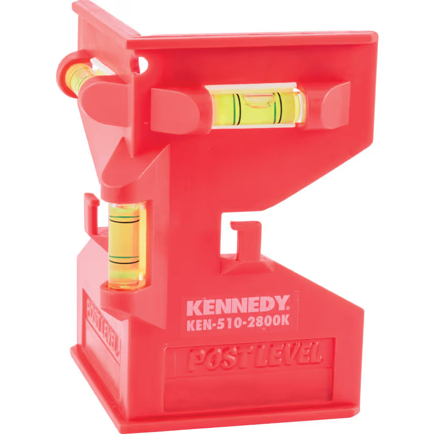 KENNEDY Magnetic Small Post Level 80x123mm Spirit Level Tool KENNEDY