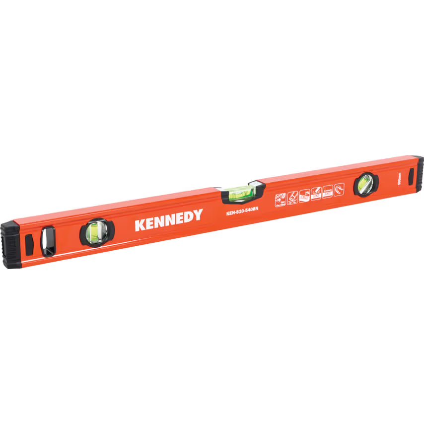 KENNEDY Magnetic Spirit Level 600mm–800mm Box Level KENNEDY