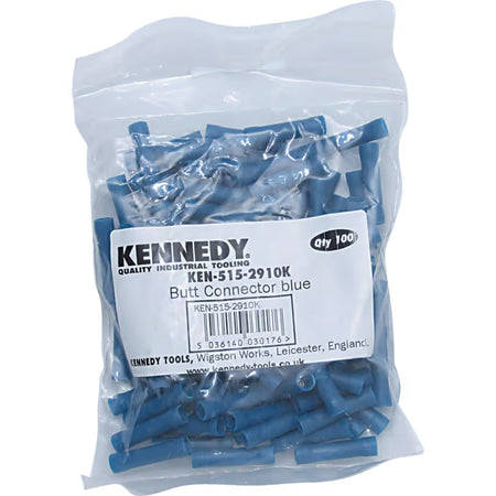 KENNEDY Butt Connector Pack 100 Blue Yellow Insulated Electrical Terminals KENNEDY