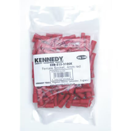 KENNEDY Female Socket Terminal Pack 100 Red Blue Yellow Connectors KENNEDY