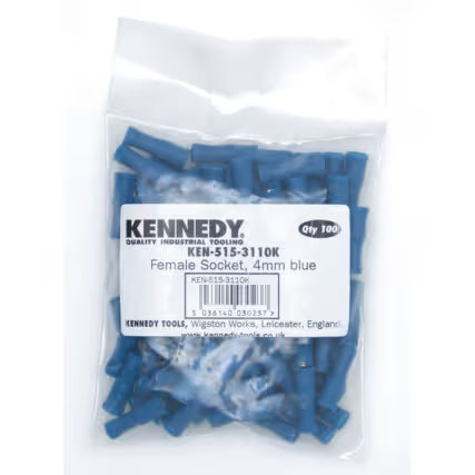 KENNEDY Female Socket Terminal Pack 100 Red Blue Yellow Connectors KENNEDY