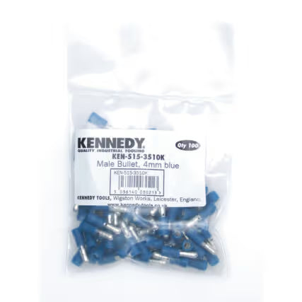 KENNEDY 4mm Male Bullet Connector Pack 100 Red Blue Electrical Terminals KENNEDY