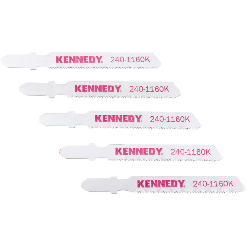 KENNEDY T-Shank HSS Jigsaw Blades for Metal Cutting Pack 5 KENNEDY