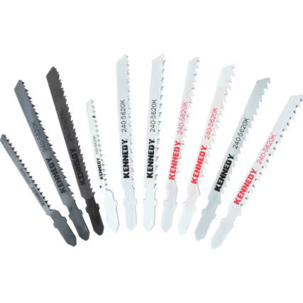 KENNEDY Assorted Jigsaw Blade Set PK10 Multi Material Cutting KENNEDY