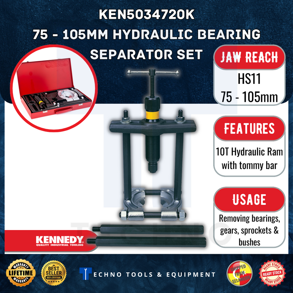 KENNEDY 75-105mm / 105-150mm HYDRAULIC BEARING SEPARATOR SET KEN5034700K KEN5034720K