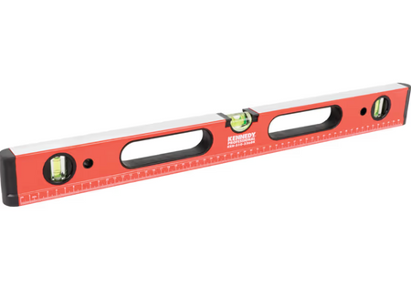 KENNEDY Box Section Spirit Levels, Non-Magnetic, 300 - 1800mm, 3 Vials, Horizontal/Vertical/45°, Aluminium KENNEDY