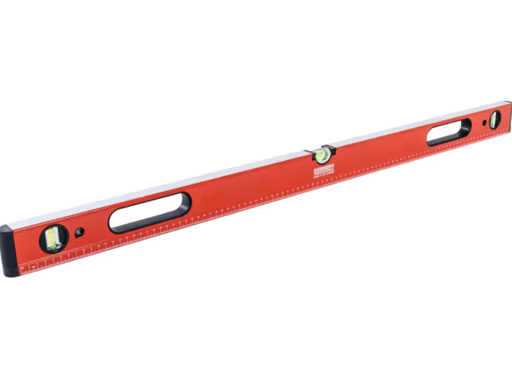 KENNEDY Box Section Spirit Levels, Non-Magnetic, 300 - 1800mm, 3 Vials, Horizontal/Vertical/45°, Aluminium KENNEDY