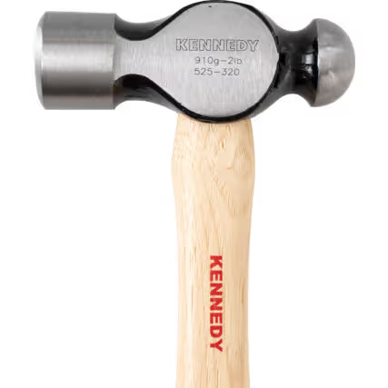 KENNEDY BS876 Ball Pein Hammer Hickory Handle Drop Forged Steel KENNEDY