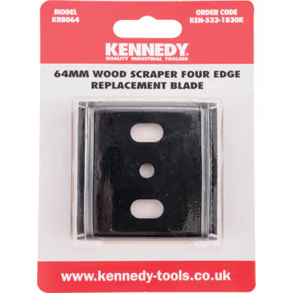 KENNEDY 64mm Four Edge Wood Scraper Replacement Blade KENNEDY