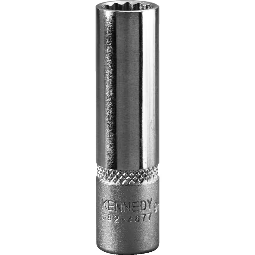 KENNEDY 1/4" Deep Socket Set AF Chrome Vanadium Bi-Hex 12Pt KENNEDY
