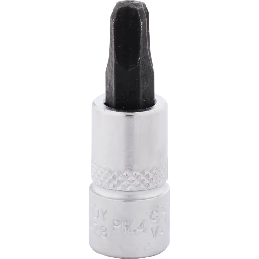 KENNEDY 1/4 Inch Phillips Socket Bits No1 to No4 CV Steel KENNEDY
