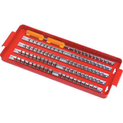 KENNEDY 110 Piece Socket Rail Tray 1/4 3/8 1/2 Drive Storage KENNEDY