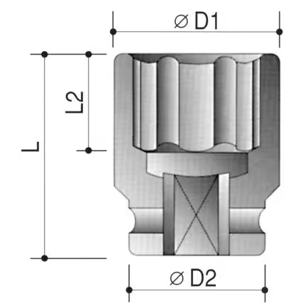 KENNEDY 20mm Impact Socket 3/8 Inch Square Drive CR-MO KENNEDY