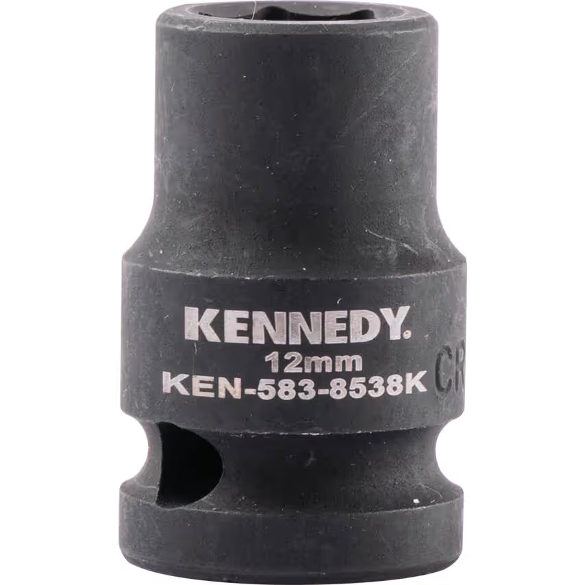 KENNEDY 1/2" Drive Impact Socket Set Metric CrMo Black Oxide KENNEDY